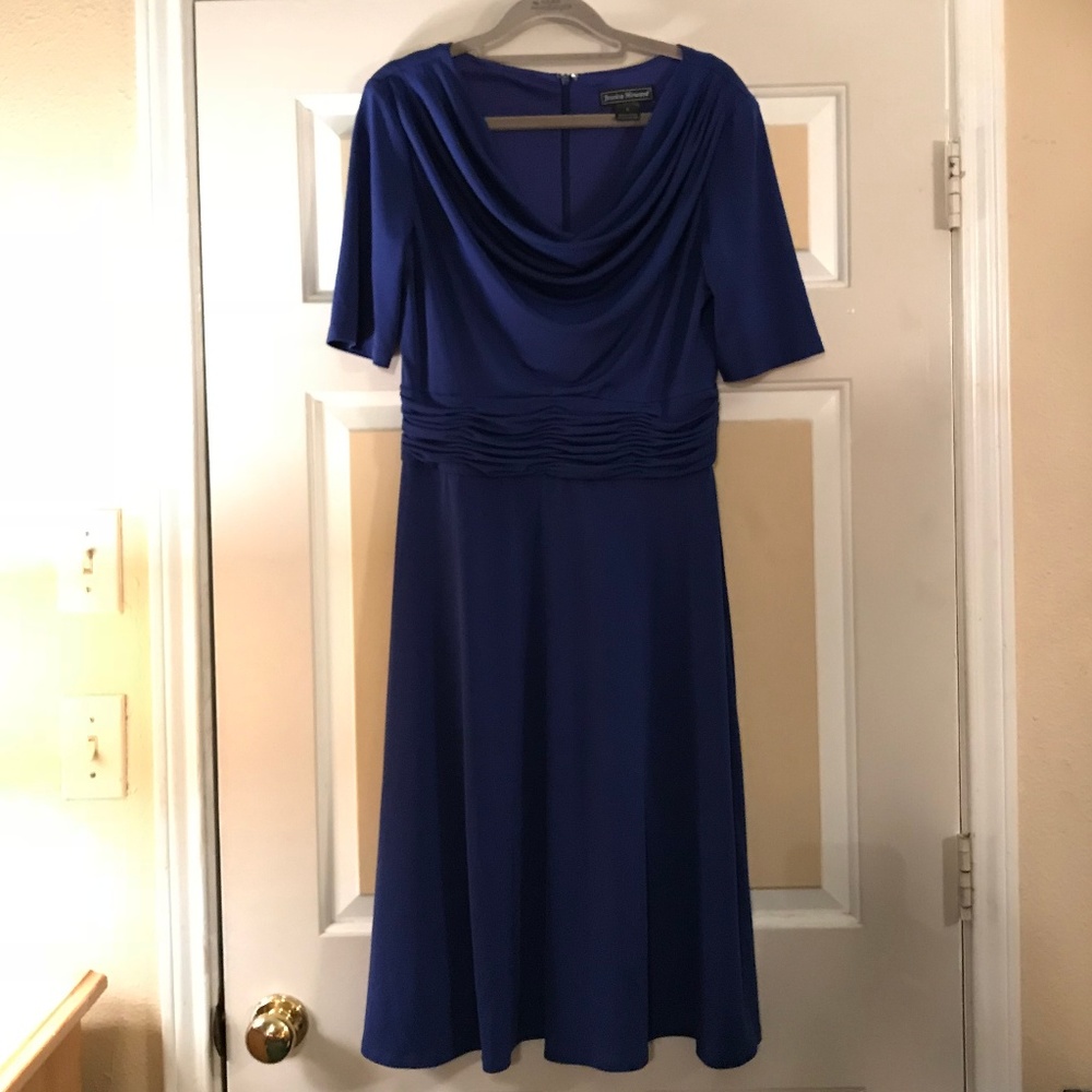 Size 8 Royal Blue Ruched Slinky Dress